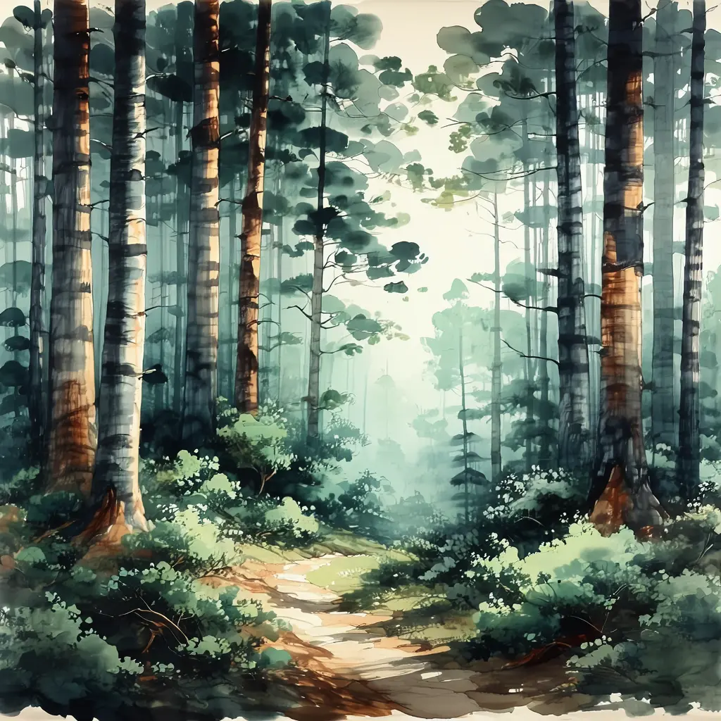A path in the middle of the forest.