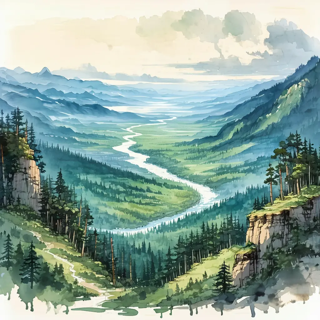 A path overlooking a mountain range from the top of a peak.